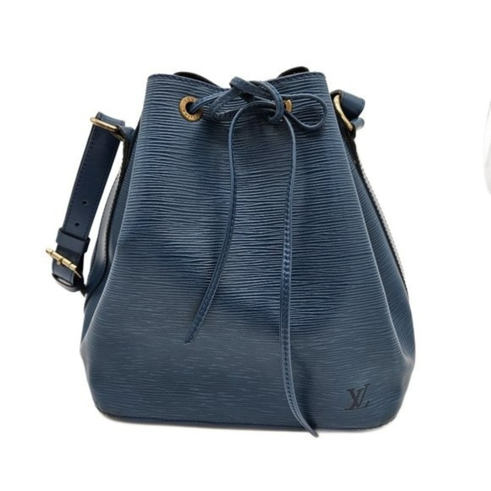 💯 Authentic Louis Vuitton Blue Epi Petite Noe Drawstring Bucket